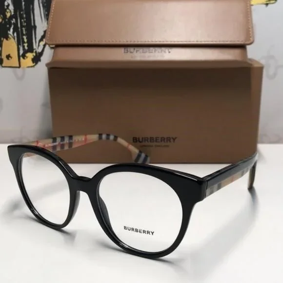 New Authentic Burberry Black and Gold Women's Glasses BE2356 3942